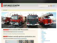 Tablet Screenshot of mszczonow.osp.org.pl
